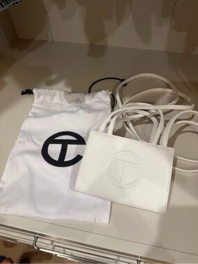 Telfar White Small Shopping Bag